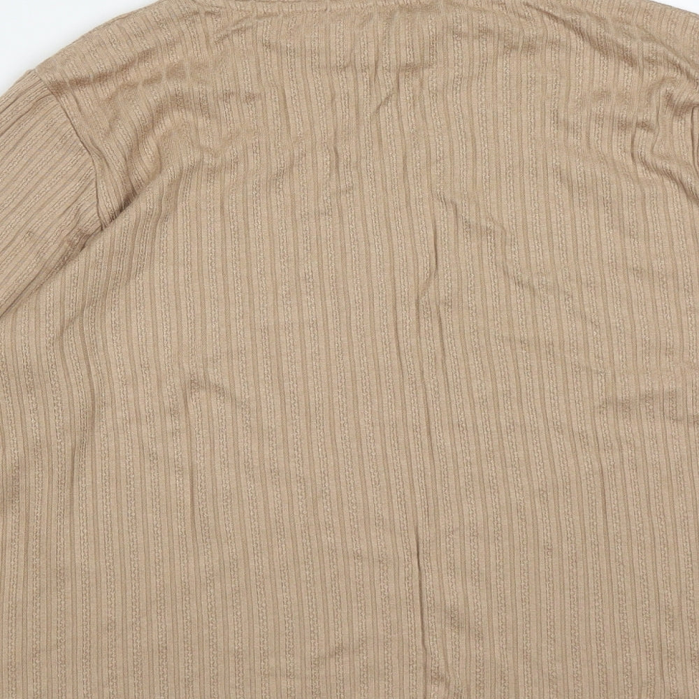 Georgte Womens Beige Round Neck  Viscose Pullover Jumper Size 22