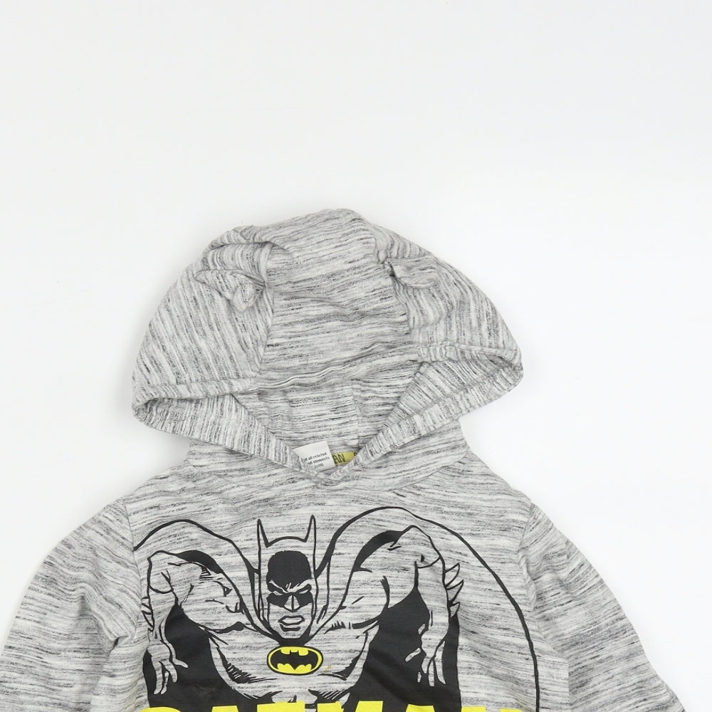 F&F Boys Green  Cotton Pullover Hoodie Size 6-7 Years   - Batman