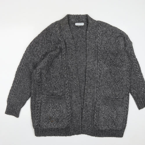Primark Womens Grey V-Neck  Polyester Pullover Jumper Size M