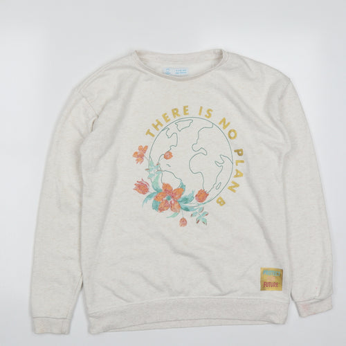 Primark Girls Beige  Cotton Pullover Sweatshirt Size 13-14 Years