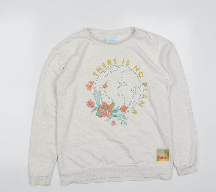 Primark Girls Beige  Cotton Pullover Sweatshirt Size 13-14 Years