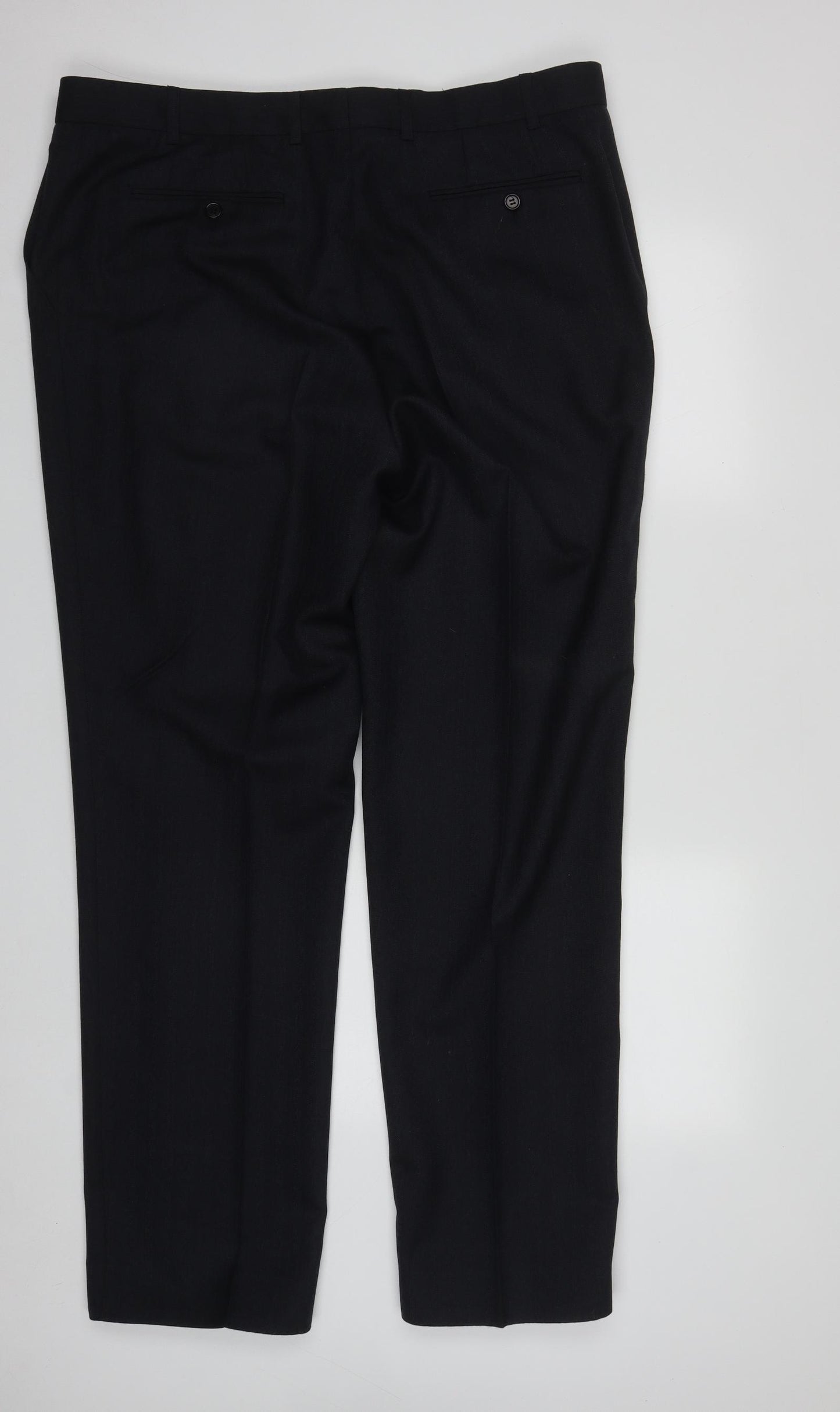 Wellington Mens Blue  Polyester Pedal Pusher Trousers Size 40 in L33 in Regular Zip