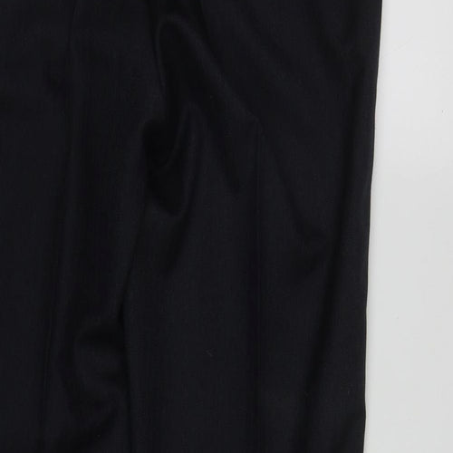 Wellington Mens Blue  Polyester Pedal Pusher Trousers Size 40 in L33 in Regular Zip