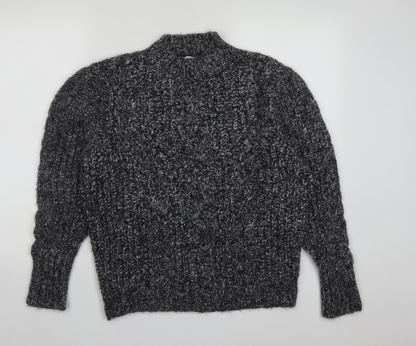 Topshop Mens Grey High Neck  Acrylic Pullover Jumper Size XS