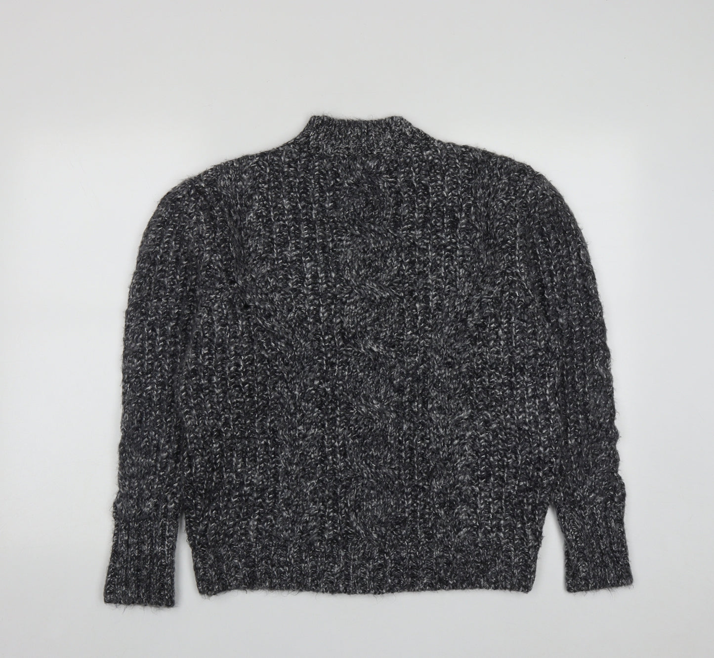 Topshop Mens Grey High Neck  Acrylic Pullover Jumper Size XS