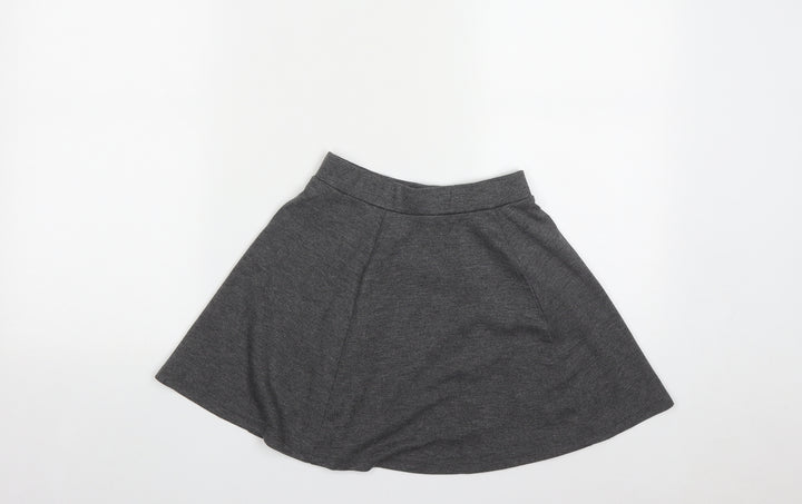 George Girls Grey  Polyester A-Line Skirt Size 8-9 Years  Regular