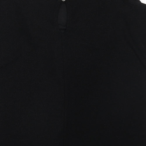 b.young Womens Black  Polyamide Basic T-Shirt Size S Cowl Neck