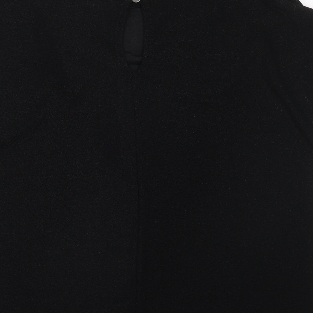 b.young Womens Black  Polyamide Basic T-Shirt Size S Cowl Neck
