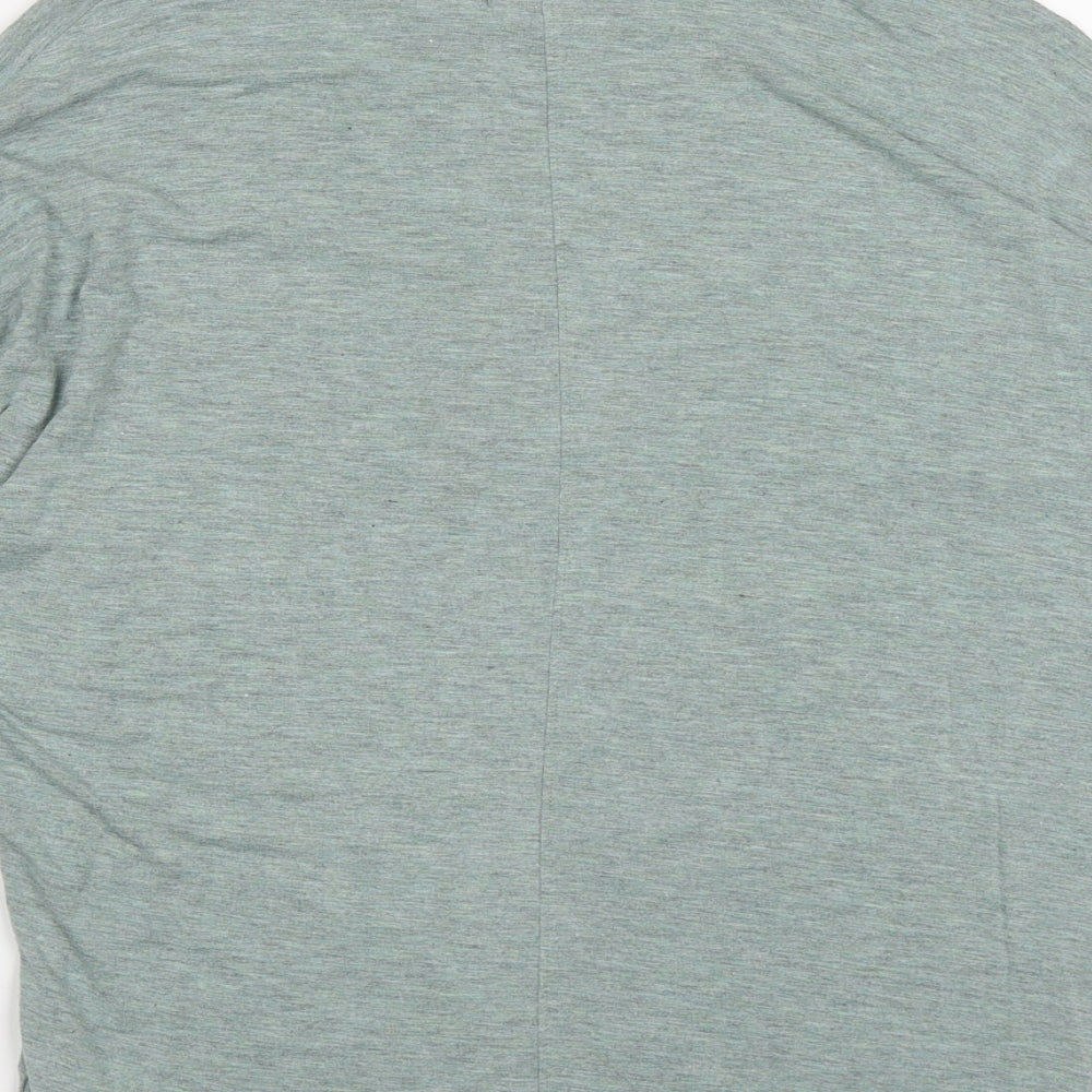 Tahari Womens Green  Modacrylic Basic T-Shirt Size S Round Neck