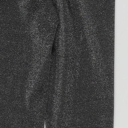 H&M Womens Silver  Polyester Sweatpants Trousers Size 6 L27 in Regular Zip