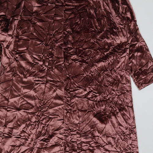 Zara Womens Pink  Polyester A-Line  Size S  Round Neck