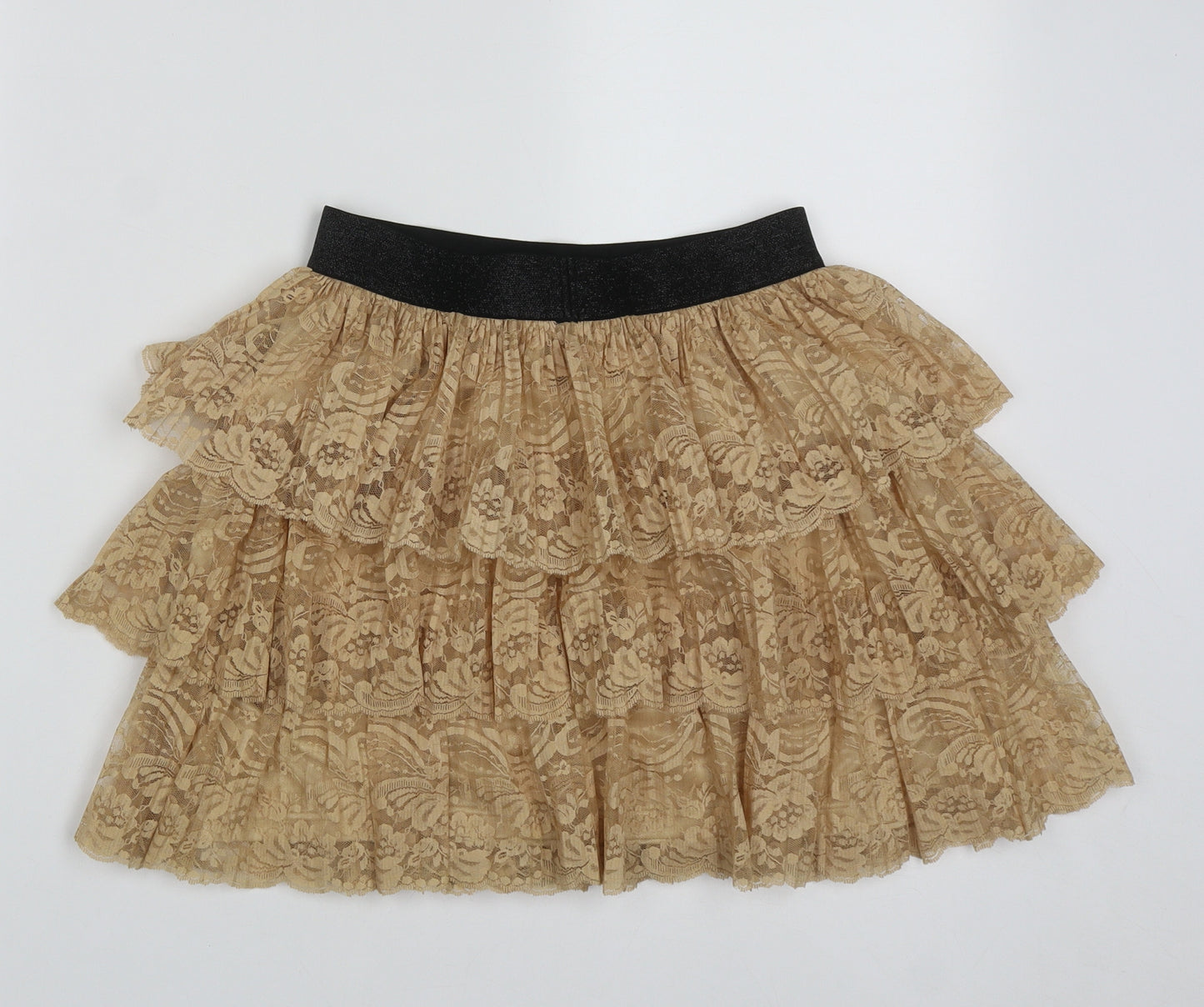 River Island Womens Gold  Polyester Tutu Skirt Size 8