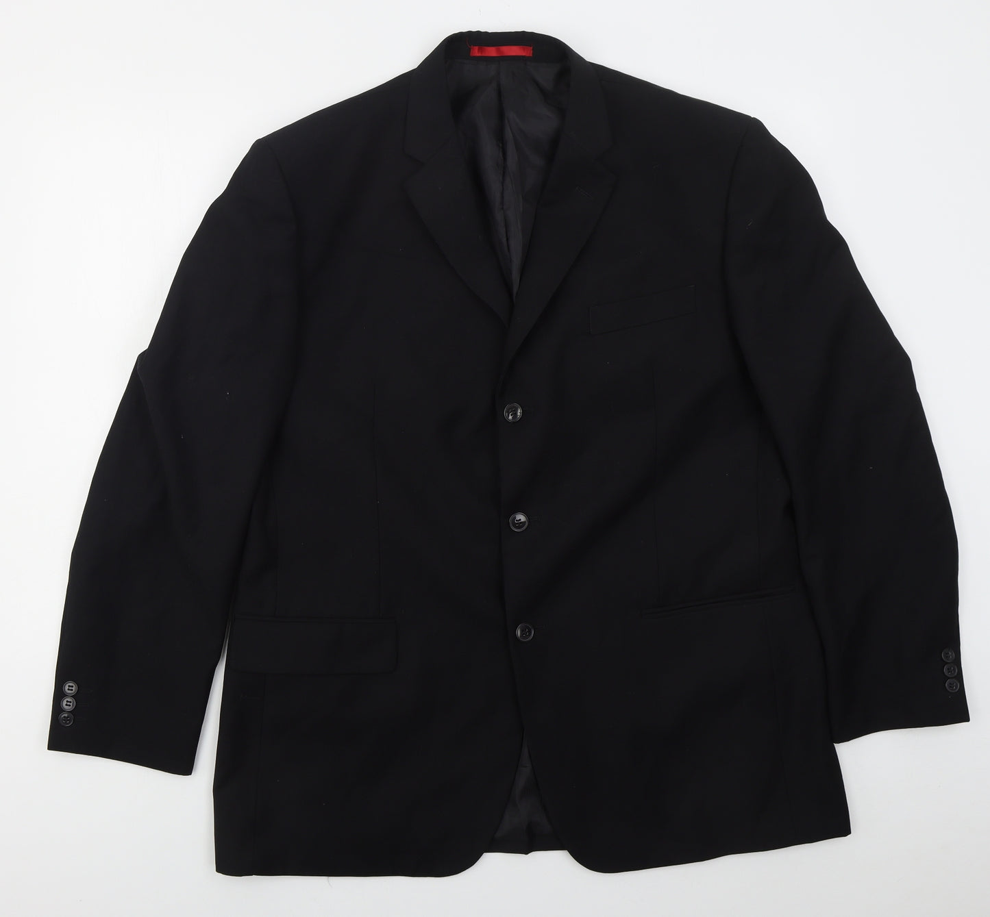 Burton Mens Black  Polyester Jacket Suit Jacket Size 46