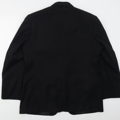 Burton Mens Black  Polyester Jacket Suit Jacket Size 46