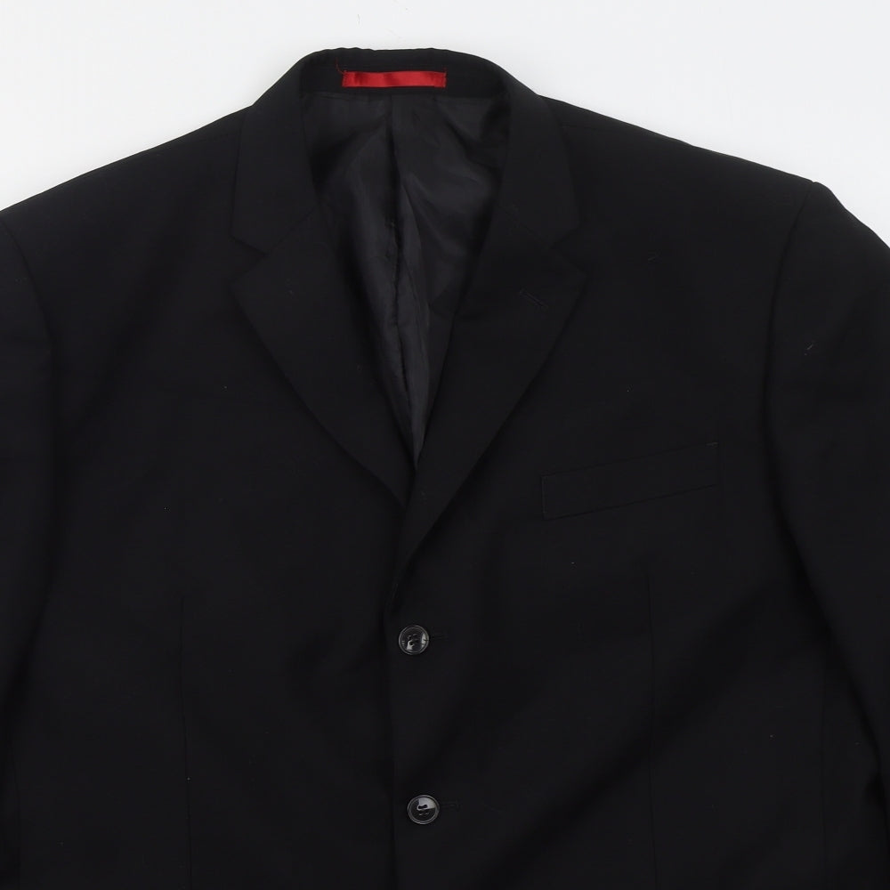 Burton Mens Black  Polyester Jacket Suit Jacket Size 46