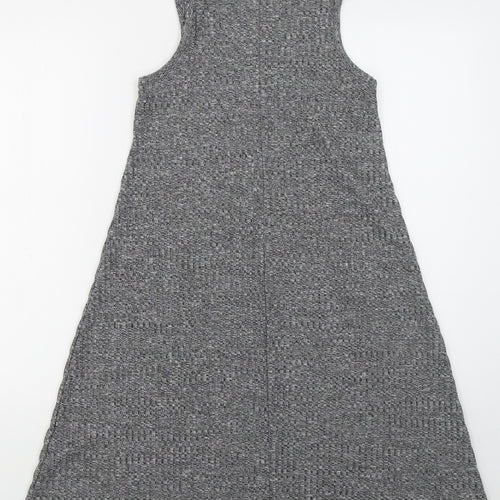 Innocence Womens Grey  Polyester Tank Dress  Size 8  Round Neck Pullover