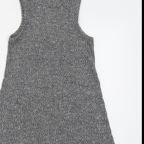Innocence Womens Grey  Polyester Tank Dress  Size 8  Round Neck Pullover