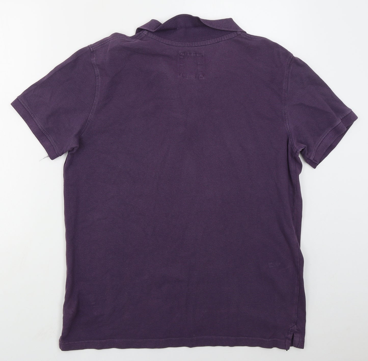 Crew Clothing Mens Purple  Cotton  Polo Size L Collared Pullover