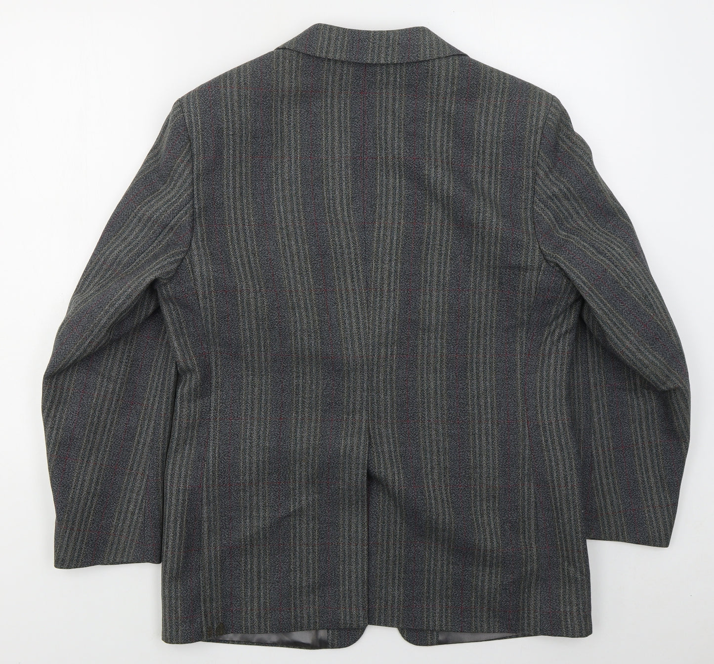 Vanderbilt Mens Grey Striped Wool Jacket Suit Jacket Size 38