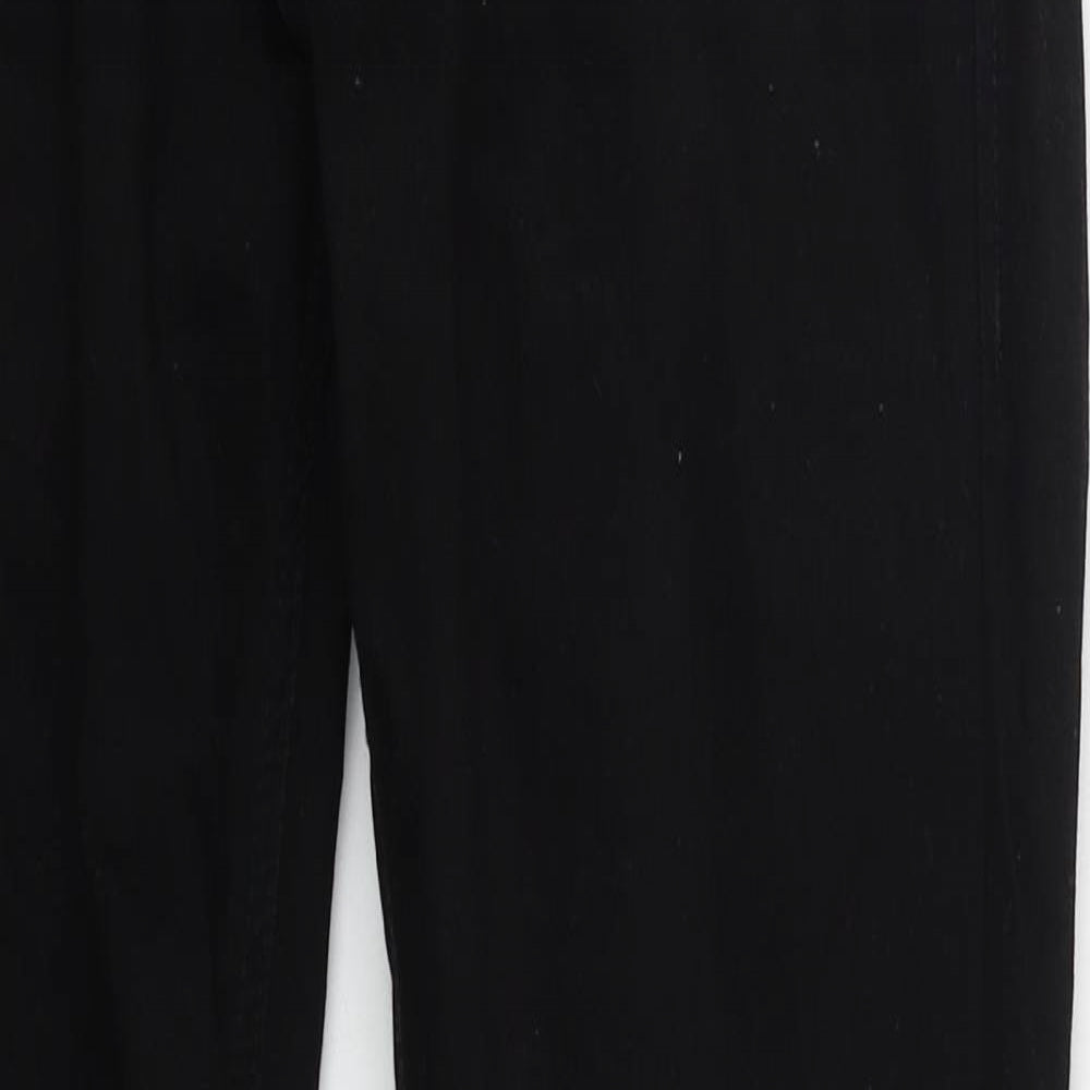 JACK & JONES Mens Black  Cotton Skinny Jeans Size 32 L32 in Regular Button