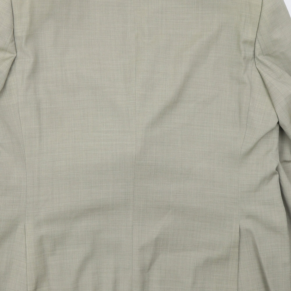 Magee Mens Beige  Wool Jacket Suit Jacket Size 46