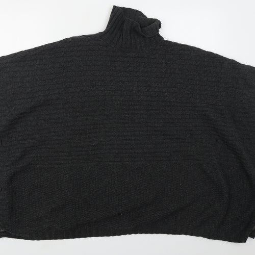 H&M Womens Grey   Jacket Poncho Size S