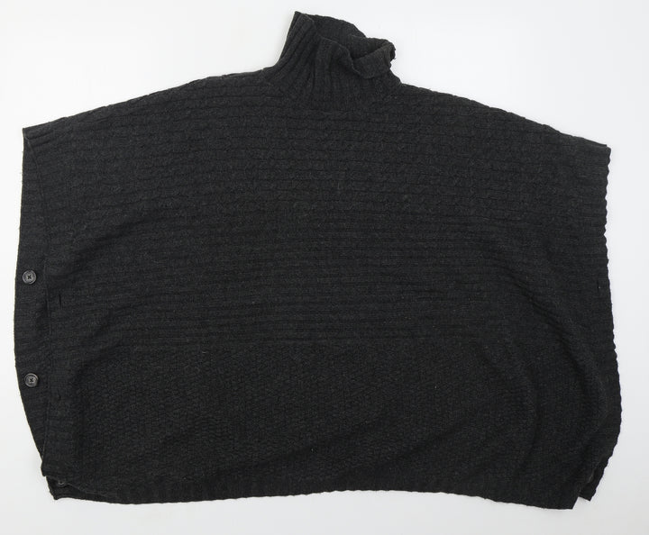 H&M Womens Grey   Jacket Poncho Size S