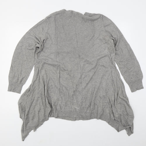 Marks and Spencer Womens Grey V-Neck  Viscose Cardigan Jumper Size 20