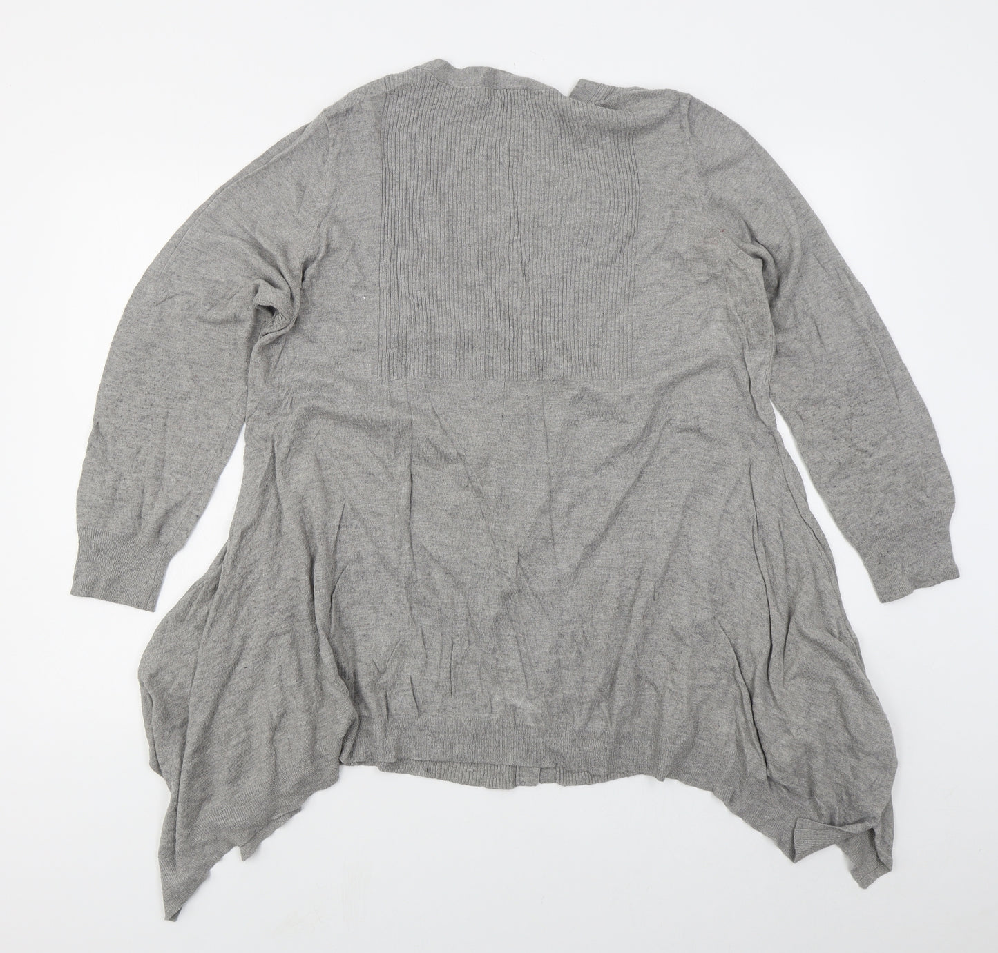 Marks and Spencer Womens Grey V-Neck  Viscose Cardigan Jumper Size 20