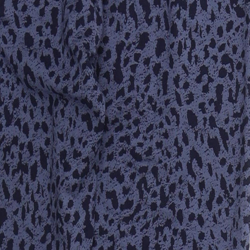 Preworn Womens Blue Animal Print Cotton Cropped Leggings Size 30 in L21.5 in