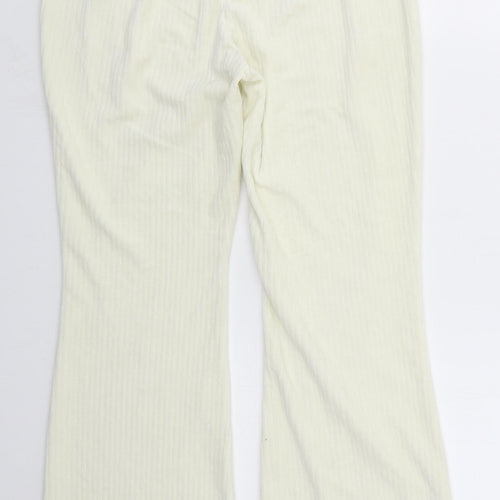 H&M Womens Ivory  Cotton Trousers  Size M L30 in Regular