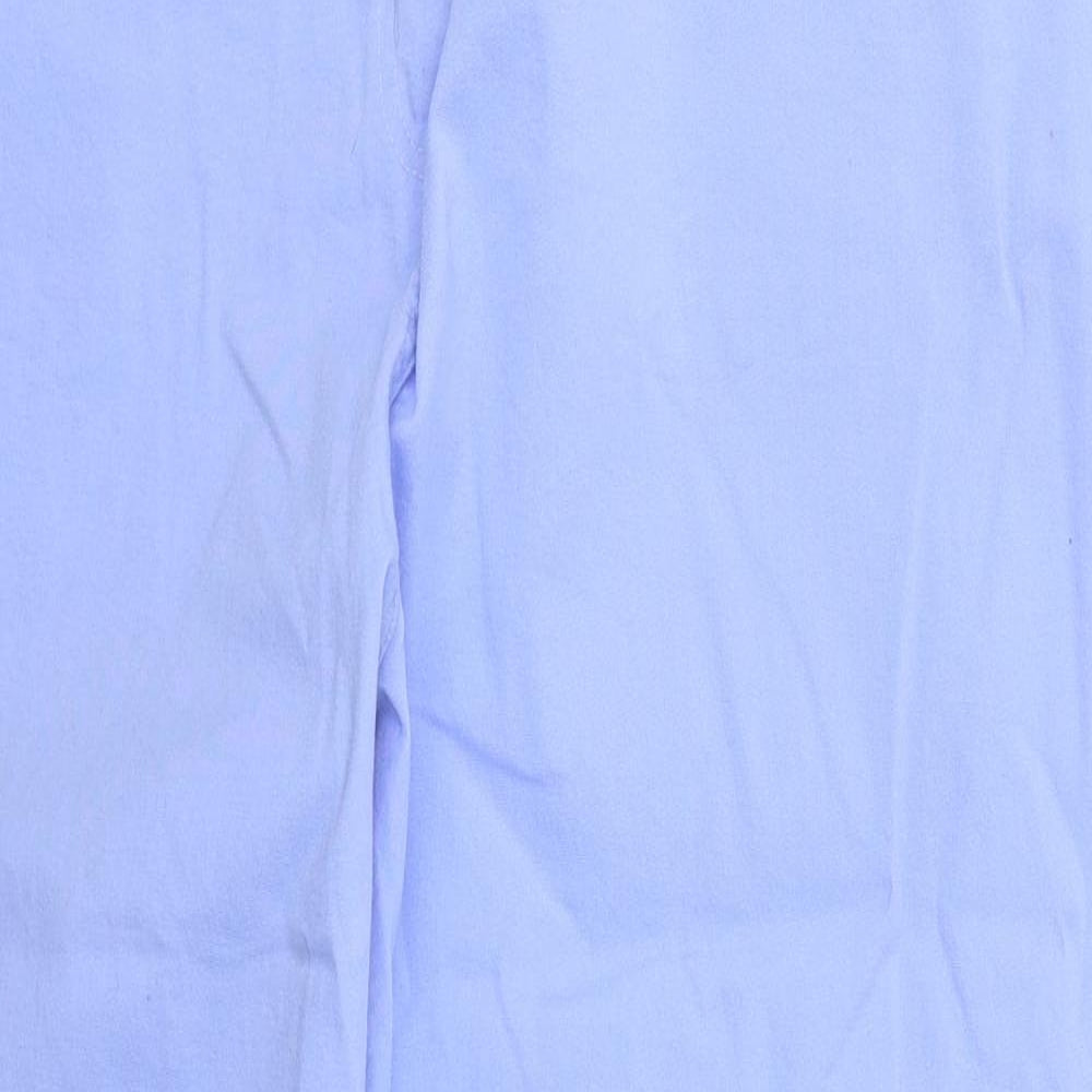 Amalina Womens Blue  Cotton Trousers  Size 20 L29 in Regular Button