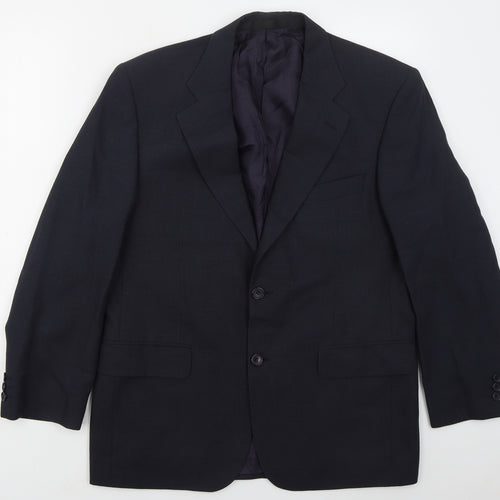 Marks and Spencer Mens Blue  Wool Jacket Suit Jacket Size 40