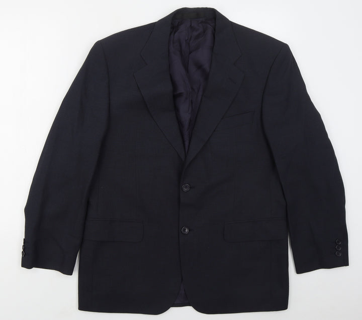 Marks and Spencer Mens Blue  Wool Jacket Suit Jacket Size 40