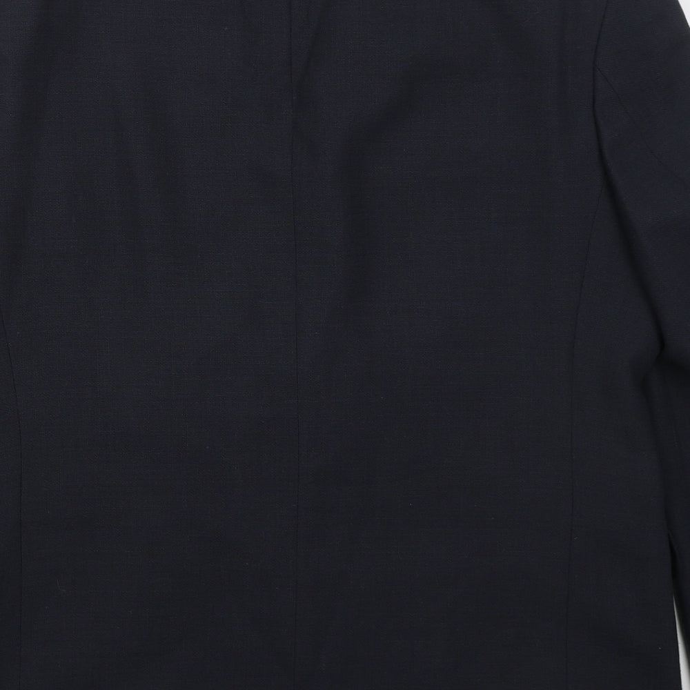Marks and Spencer Mens Blue  Wool Jacket Suit Jacket Size 40