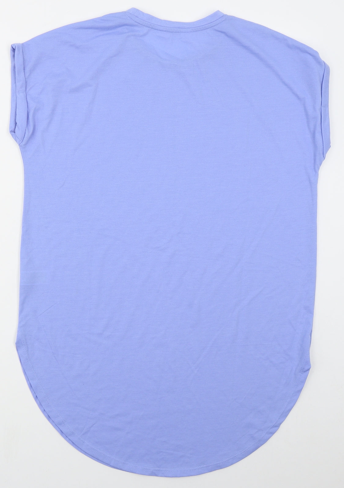 Primark Womens Blue  Polyester Basic T-Shirt Size 12 Crew Neck - Malibu