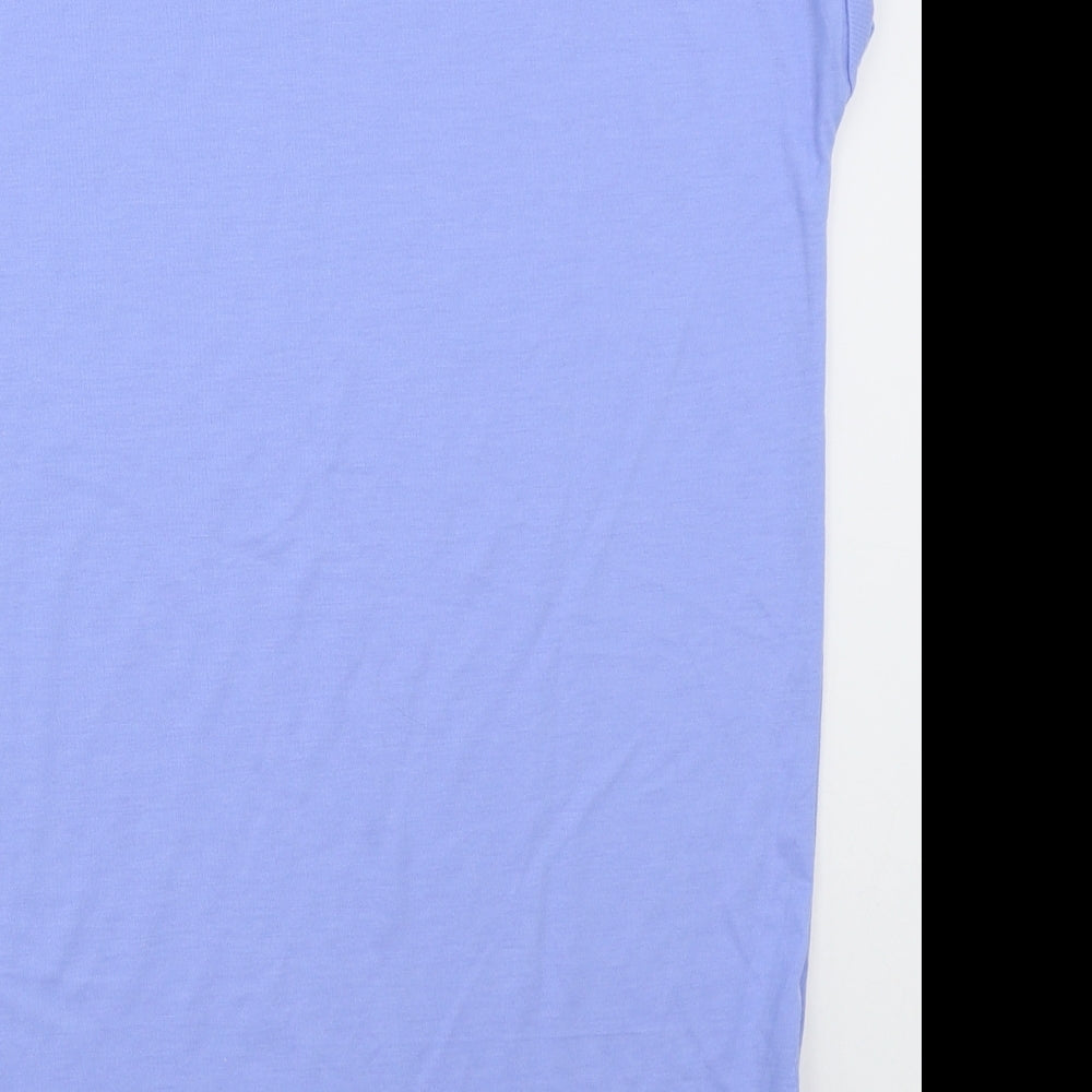 Primark Womens Blue  Polyester Basic T-Shirt Size 12 Crew Neck - Malibu