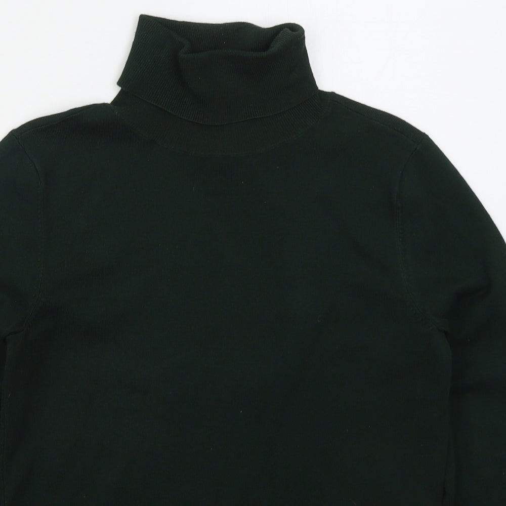 Dorothy Perkins Womens Green Roll Neck  Viscose Pullover Jumper Size 4