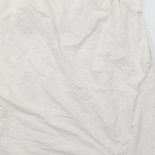 Emi Jo Womens White  Cotton Basic T-Shirt Size S Round Neck - Chanceuse