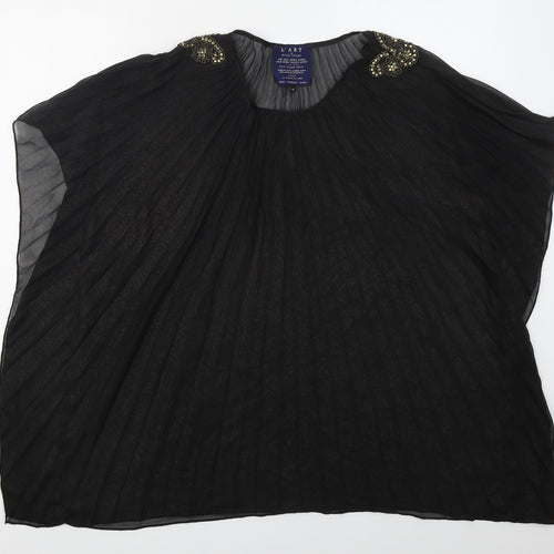 River Island Womens Black  Polyester Basic Blouse Size 10 Round Neck