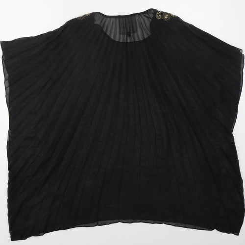 River Island Womens Black  Polyester Basic Blouse Size 10 Round Neck