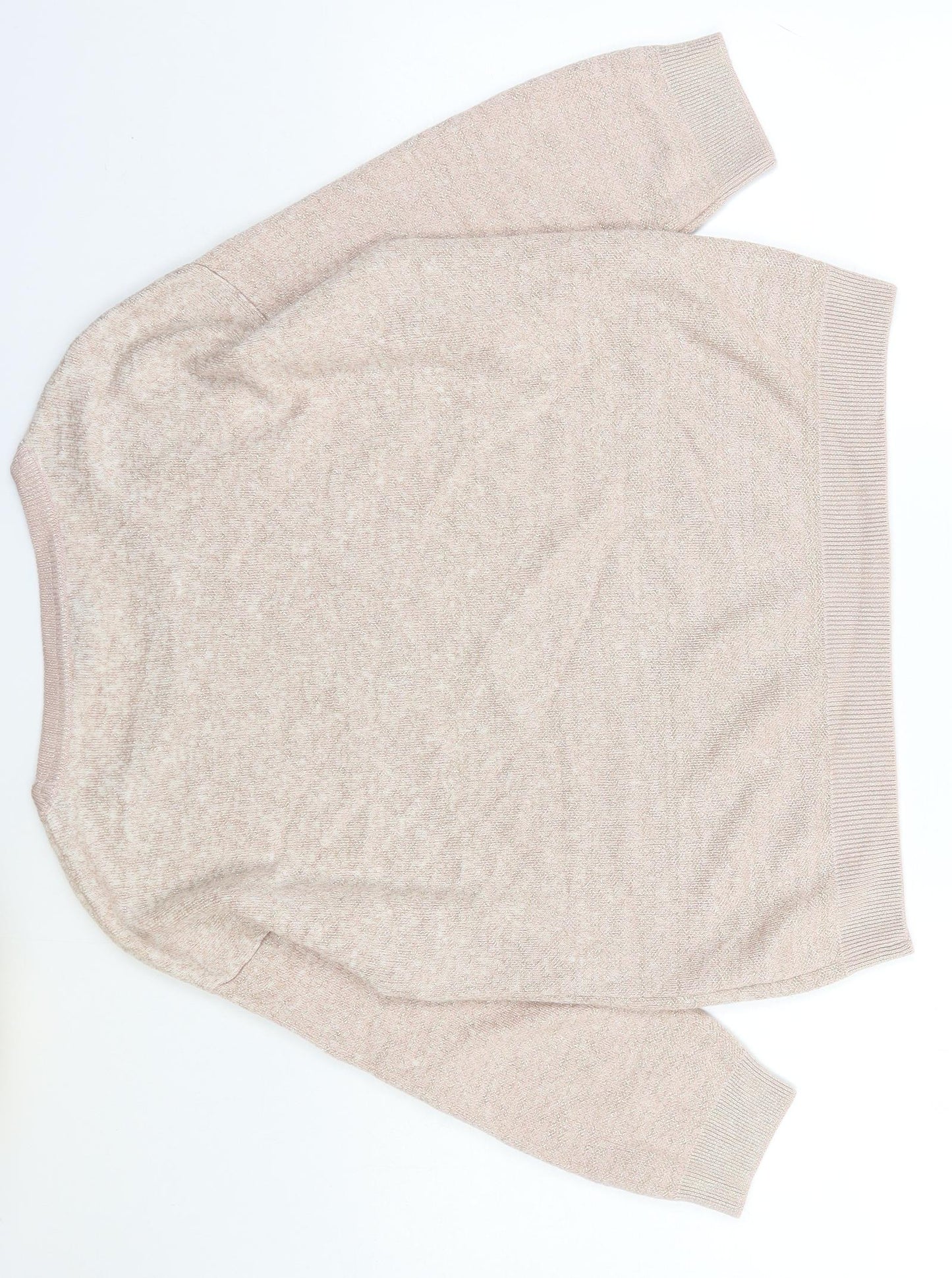 Per Una Womens Pink Boat Neck  Acrylic Pullover Jumper Size 12   - Christmas Jumper