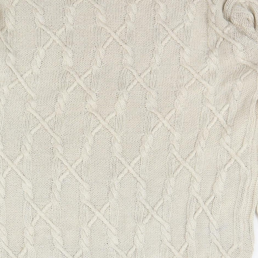 Country Casuals Womens Ivory Roll Neck  Acrylic Pullover Jumper Size M