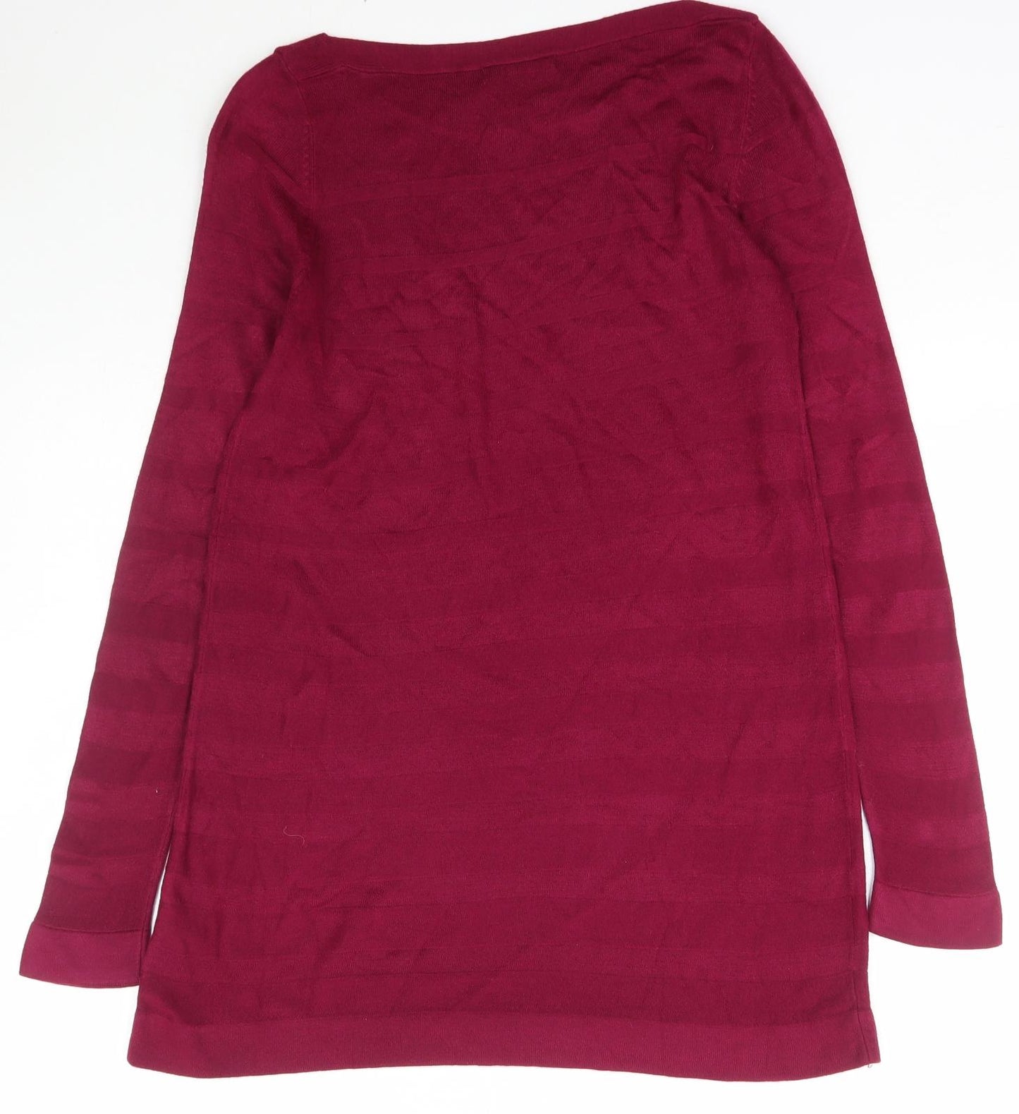 Marks and Spencer Womens Purple Boat Neck  Acrylic Pullover Jumper Size 12