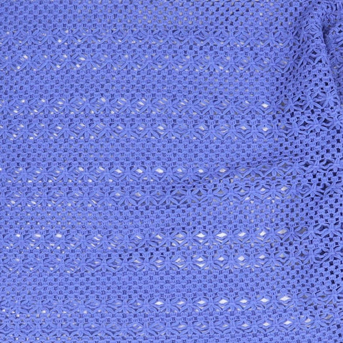 NEXT Womens Blue Boat Neck  Polyester Pullover Jumper Size 10