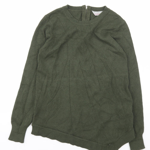 Dorothy Perkins Womens Green Scoop Neck  Viscose Pullover Jumper Size S