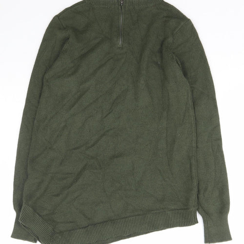 Dorothy Perkins Womens Green Scoop Neck  Viscose Pullover Jumper Size S