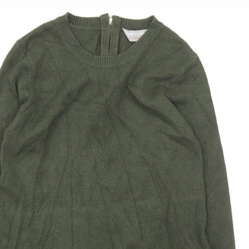 Dorothy Perkins Womens Green Scoop Neck  Viscose Pullover Jumper Size S