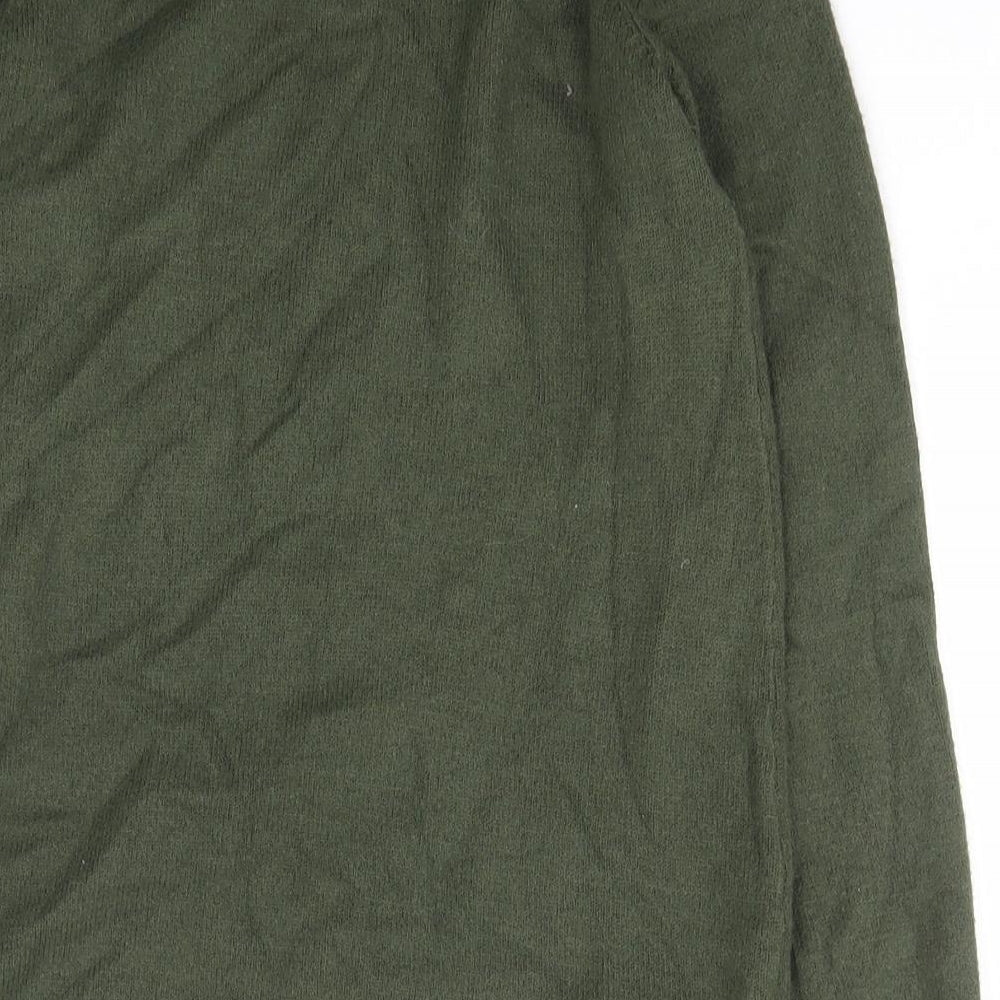 Dorothy Perkins Womens Green Scoop Neck  Viscose Pullover Jumper Size S