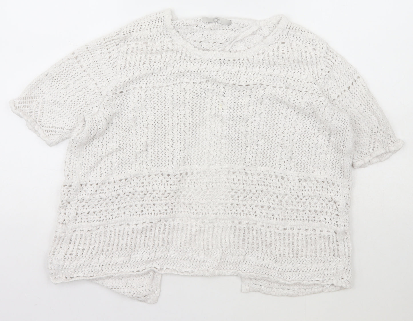 George Womens Ivory Scoop Neck  Cotton Pullover Jumper Size 18